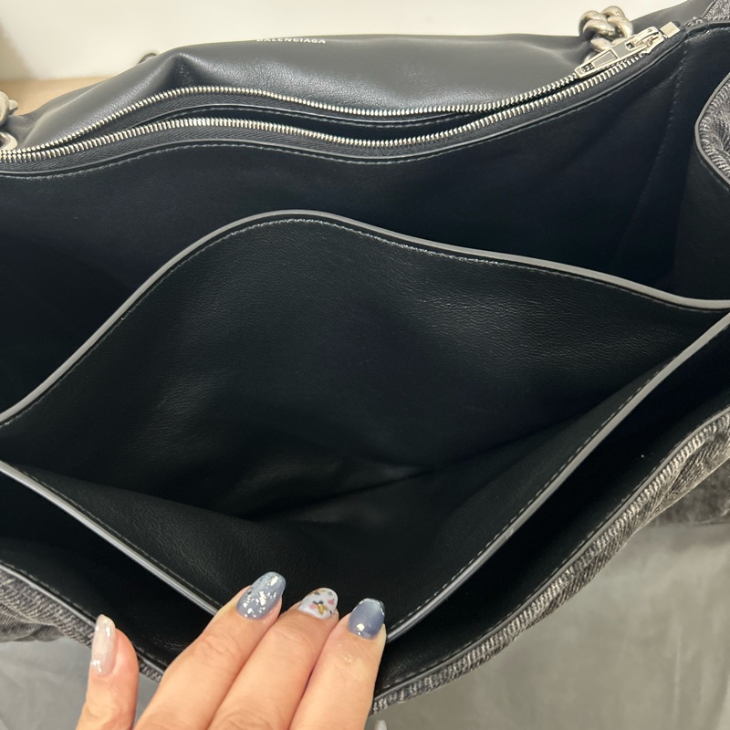 Balenciaga 巴黎世家 黑色牛仔/丹寧沙漏包 Hourglass-7