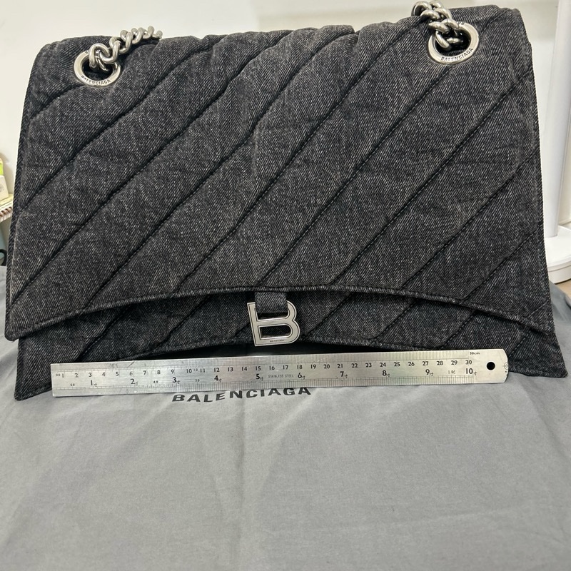 Balenciaga 巴黎世家 黑色牛仔/丹寧沙漏包 Hourglass-11