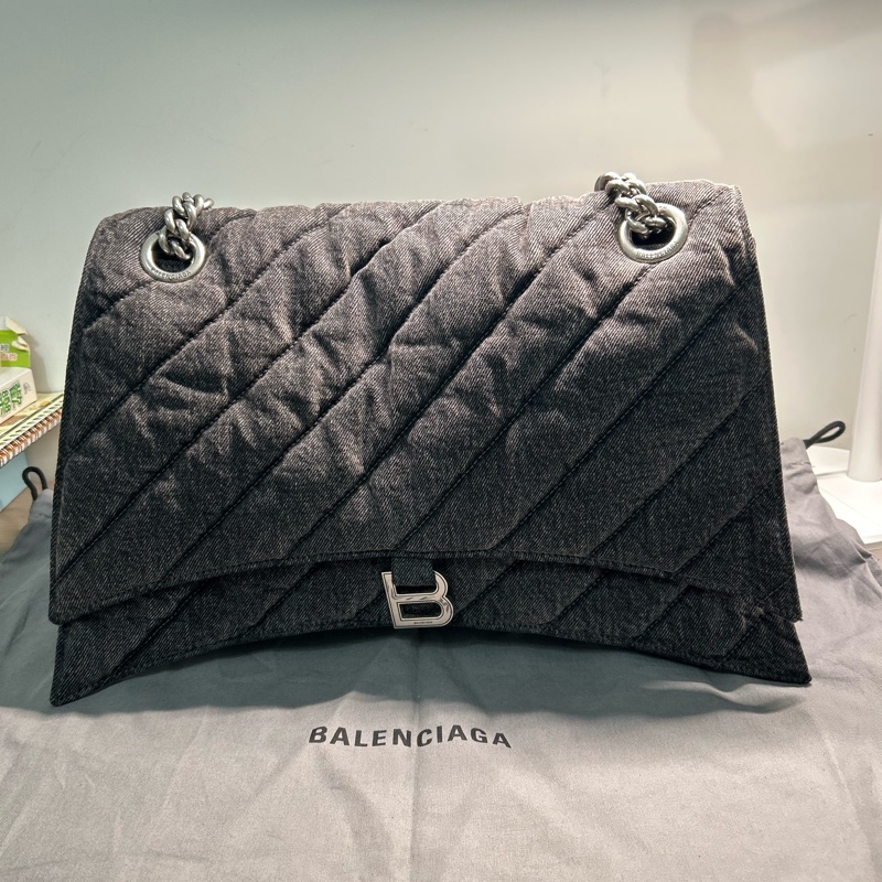 Balenciaga 巴黎世家 黑色牛仔/丹寧沙漏包 Hourglass-12