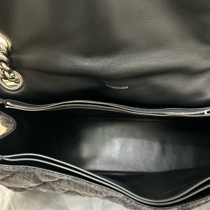 Balenciaga 巴黎世家 黑色牛仔/丹寧沙漏包 Hourglass-22