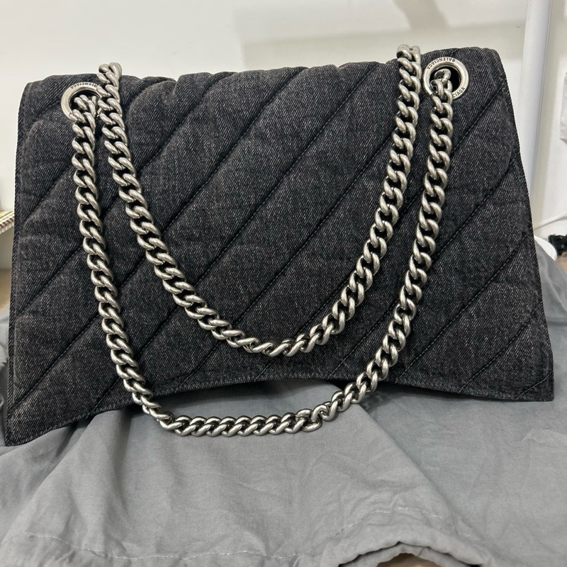 Balenciaga 巴黎世家 黑色牛仔/丹寧沙漏包 Hourglass-25