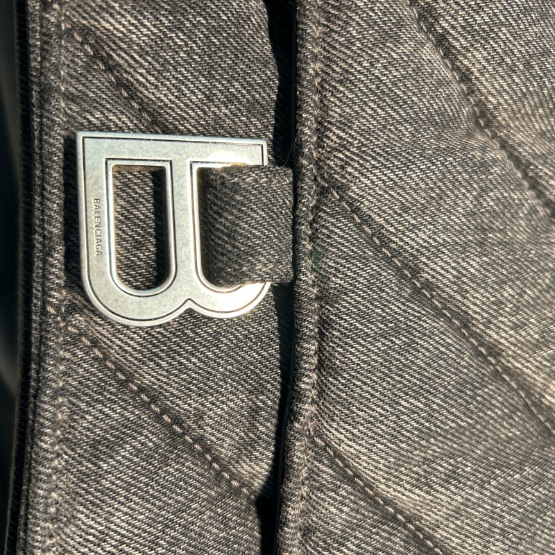 Balenciaga 巴黎世家 黑色牛仔/丹寧沙漏包 Hourglass-28