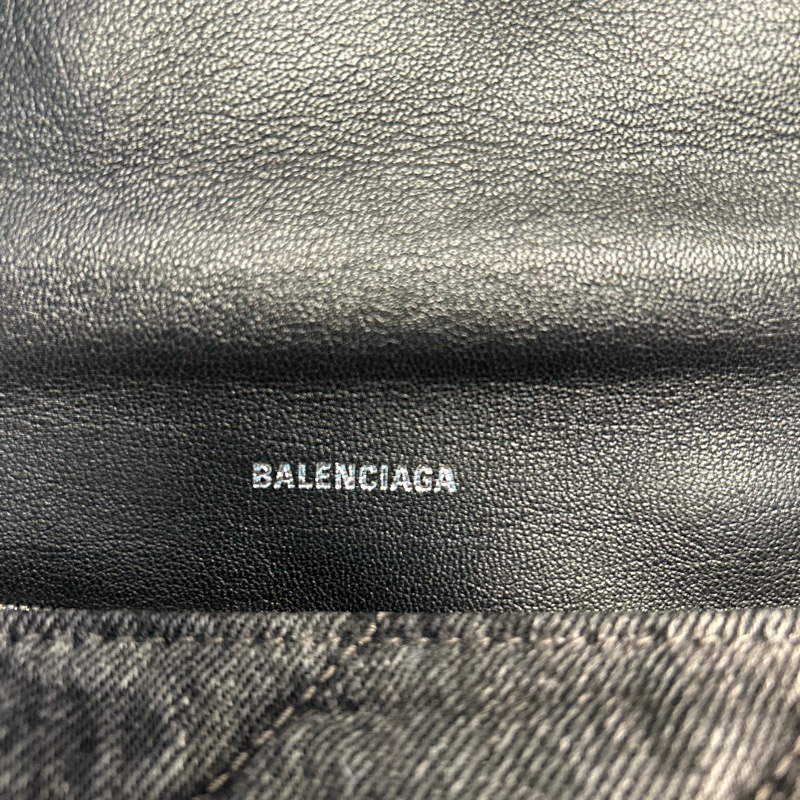 Balenciaga 巴黎世家 黑色牛仔/丹寧沙漏包 Hourglass-32