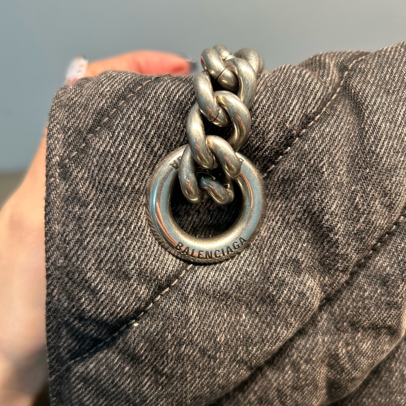Balenciaga 巴黎世家 黑色牛仔/丹寧沙漏包 Hourglass-34