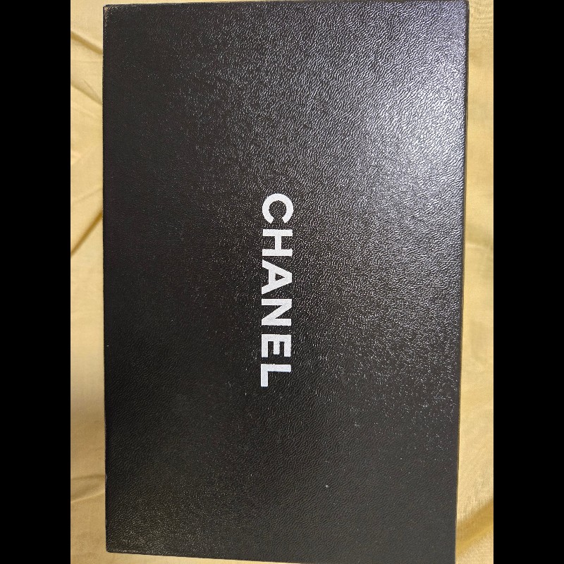 Chanel 黑銀羊皮經典雙C對開長夾-14