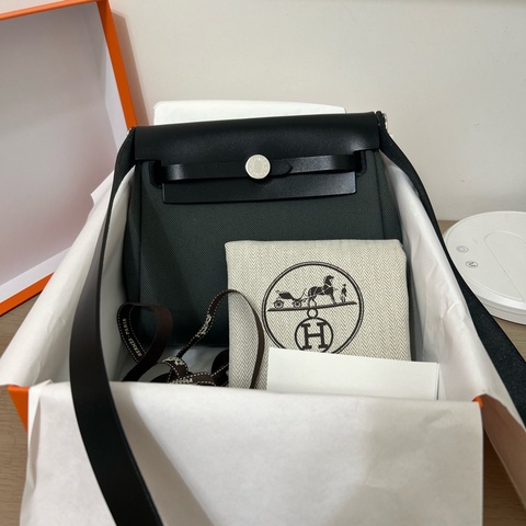 Hermes Mini Herbag Vert mangrove C031 樹林綠/沼澤綠