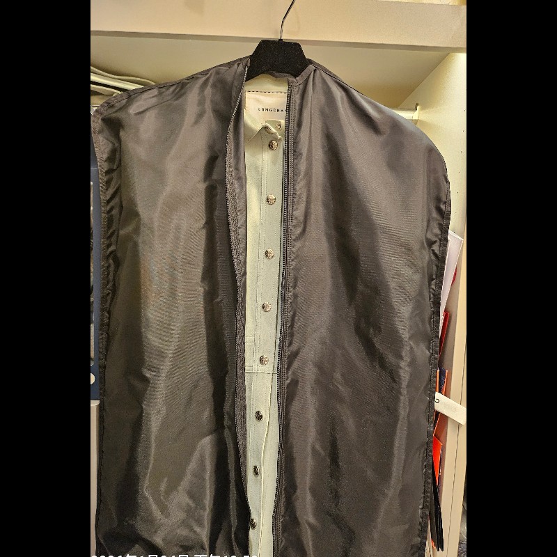 Longchamp 淺藍色麂皮長外套-5