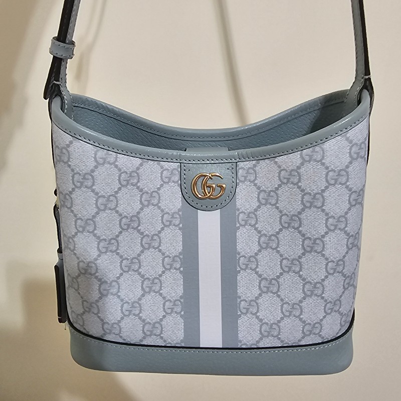Gucci 古馳 藍綠色 防水拼皮 老花 新款 98新 ophidia hobo 腋下包
水桶包 肩背包-0