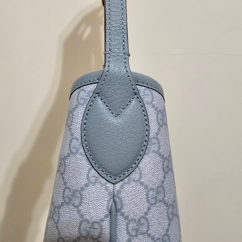 Gucci 古馳 藍綠色 防水拼皮 老花 新款 98新 ophidia hobo 腋下包
水桶包 肩背包-12