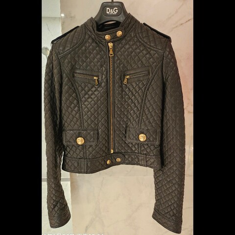 D&G 小羊皮短版外套