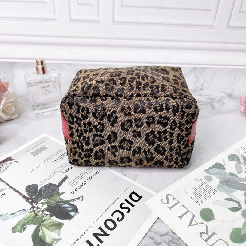 Fendi 稀有豹紋拼色mini便當包飯盒包 15×10×8cm 98新配件塵袋-4