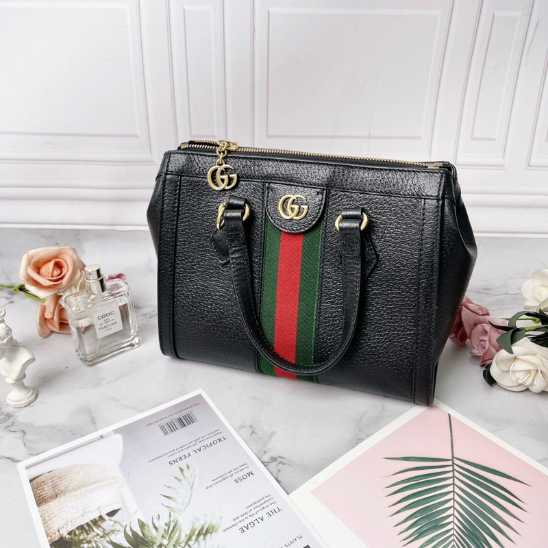 Gucci黑色ophidia手提肩背包24x10x20 98新配件塵袋-3