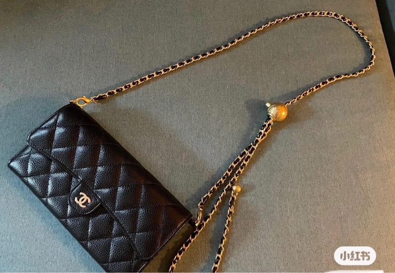 「M.Y精品」 Chanel 小香 荔枝牛皮 掀蓋長夾-4