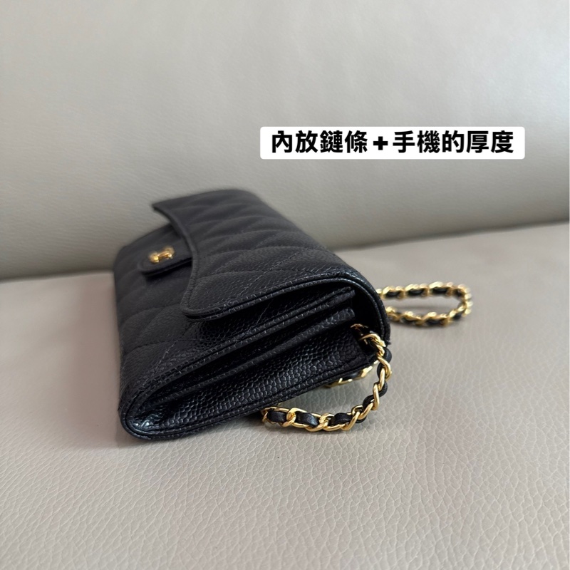「M.Y精品」 Chanel 小香 荔枝牛皮 掀蓋長夾-5