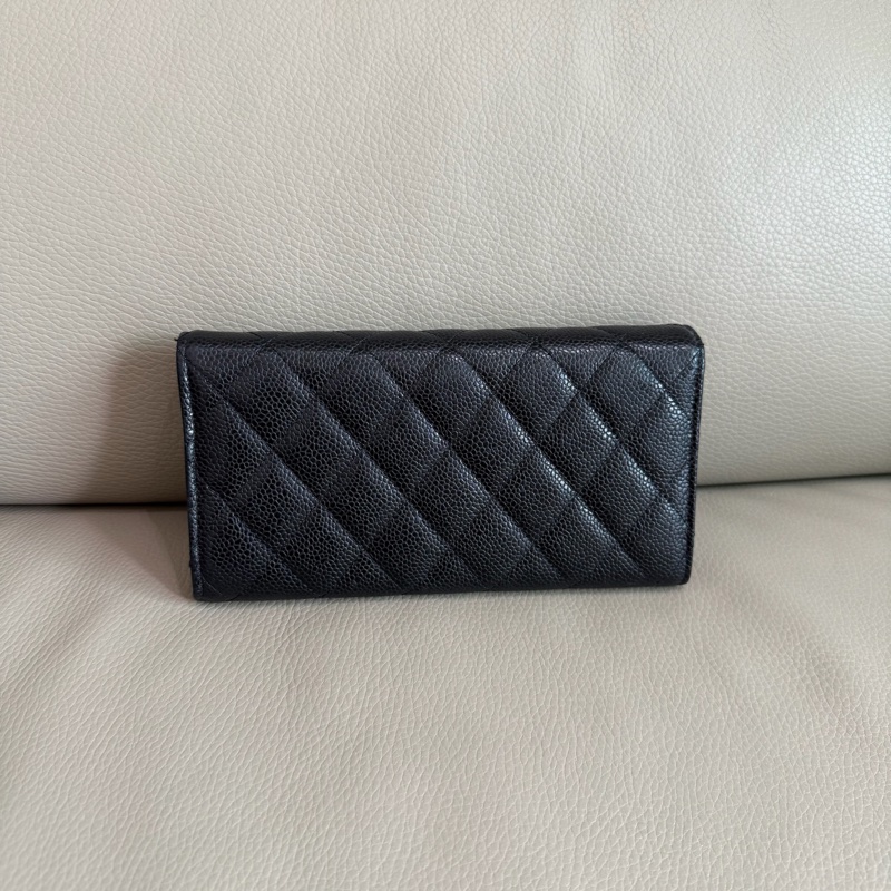 「M.Y精品」 Chanel 小香 荔枝牛皮 掀蓋長夾-7