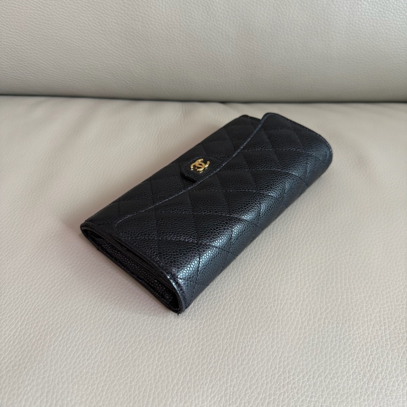 「M.Y精品」 Chanel 小香 荔枝牛皮 掀蓋長夾-9