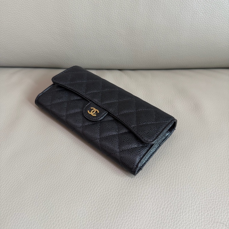 「M.Y精品」 Chanel 小香 荔枝牛皮 掀蓋長夾-12