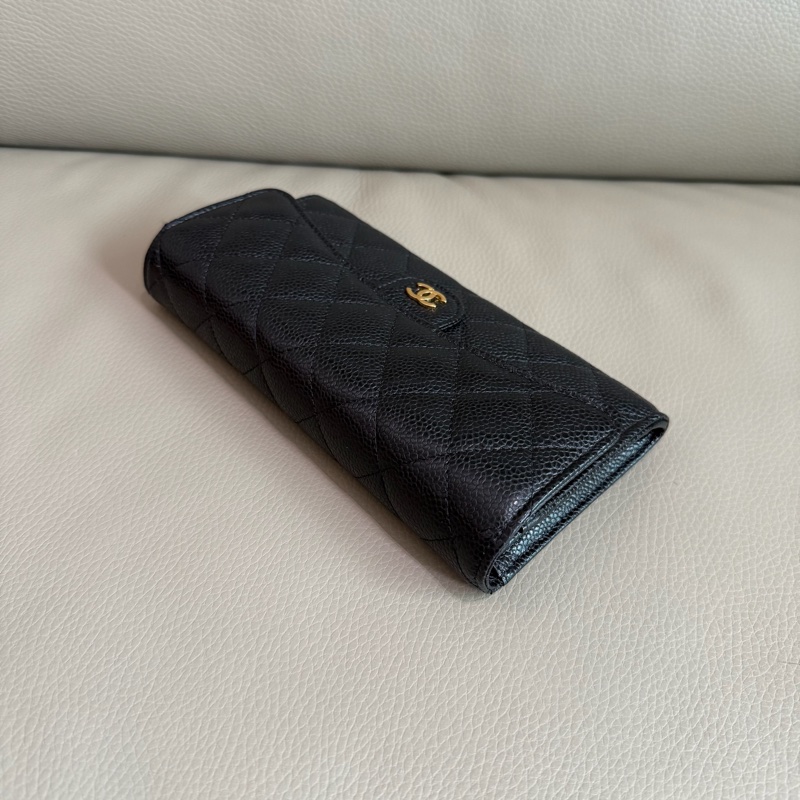 「M.Y精品」 Chanel 小香 荔枝牛皮 掀蓋長夾-14