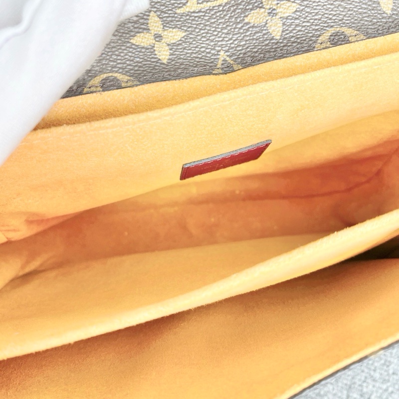 Lv 編織手柄老花郵差包24×19×8 98新配件塵袋-2