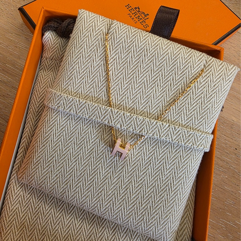 Hermes mini pop h項鍊粉-0