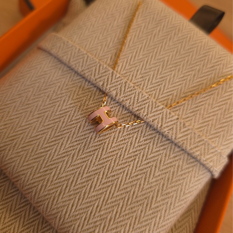 Hermes mini pop h項鍊粉-3