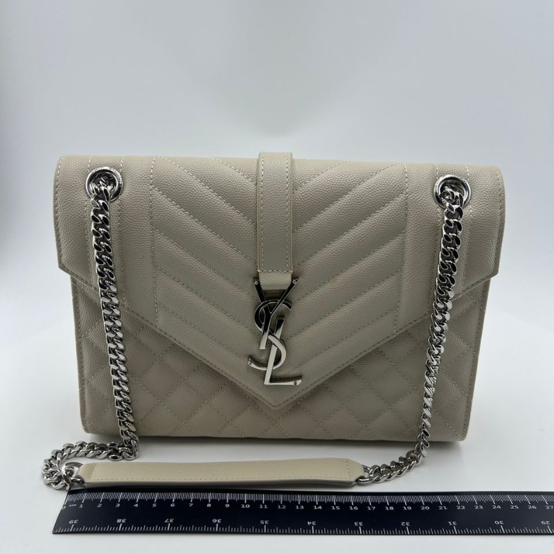 聖羅蘭銀色信封包 尺寸 22×15×6 配件防塵袋-0