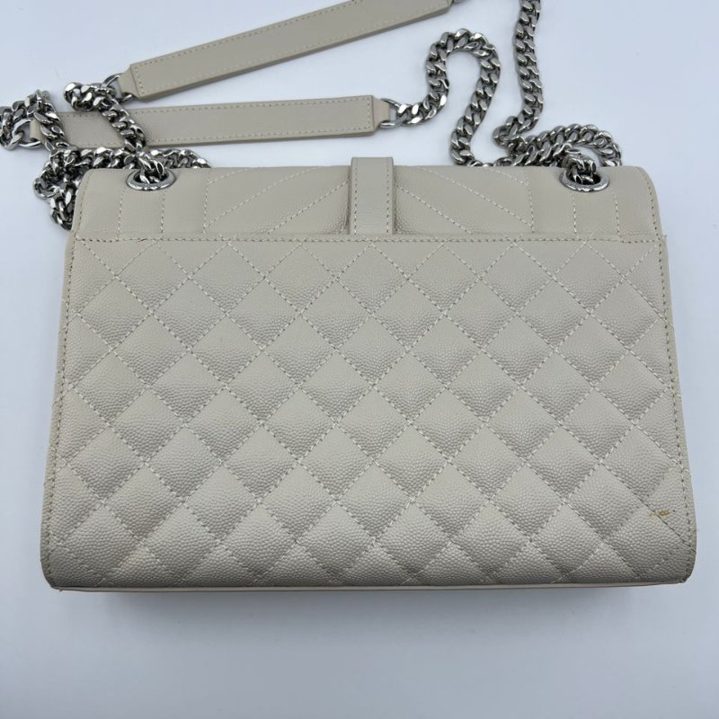 聖羅蘭銀色信封包 尺寸 22×15×6 配件防塵袋-11