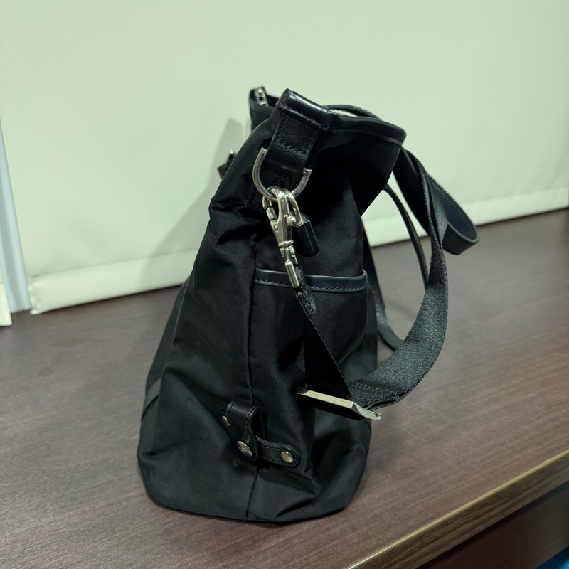 agnes b 黑色托特包 旅行袋-1