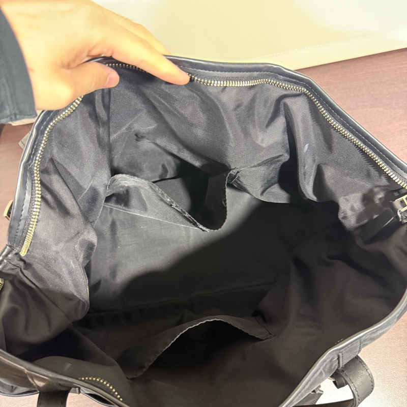 agnes b 黑色托特包 旅行袋-3