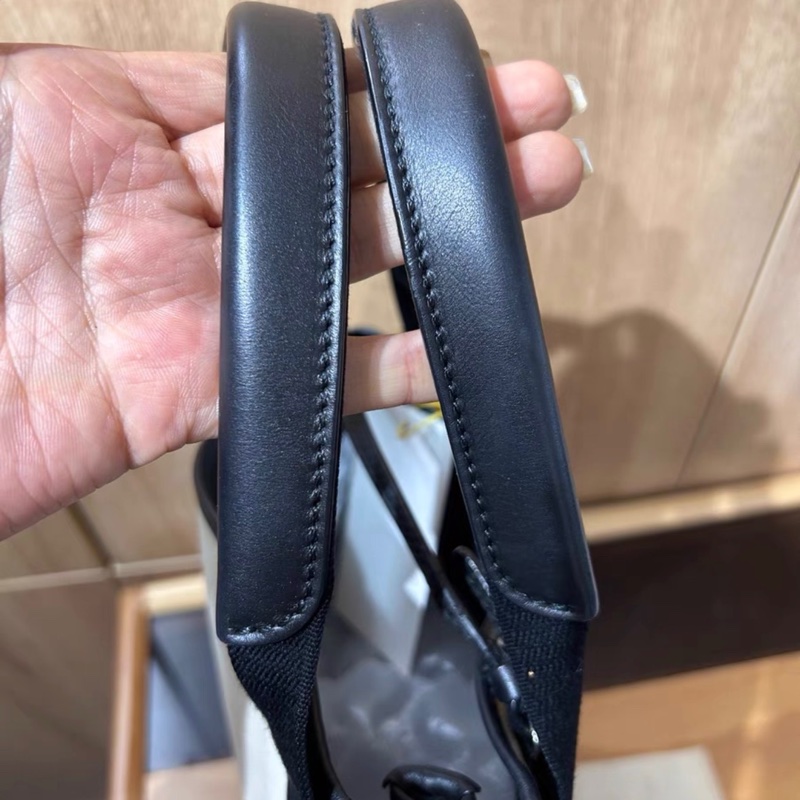 Balenciaga黑白拼色帆布子母包-2