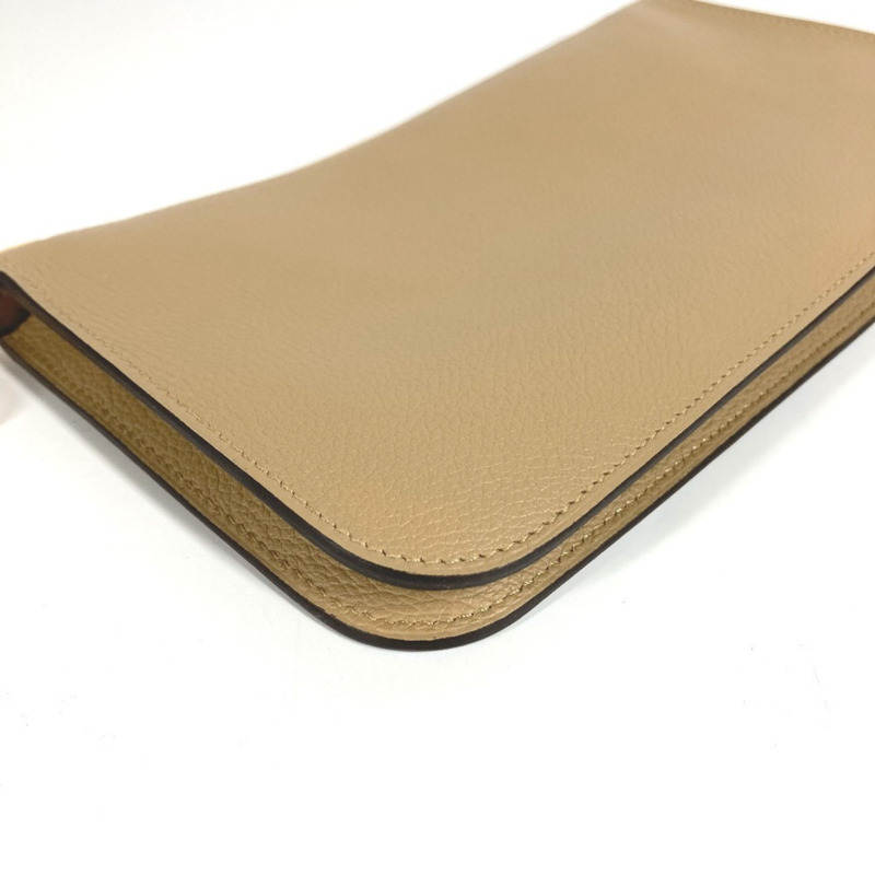 愛馬仕 Zip Ango To Go Chaine d'Ancre 手拿包/單肩包,Evercolor 經典款,男女通用,米色,近全新-2