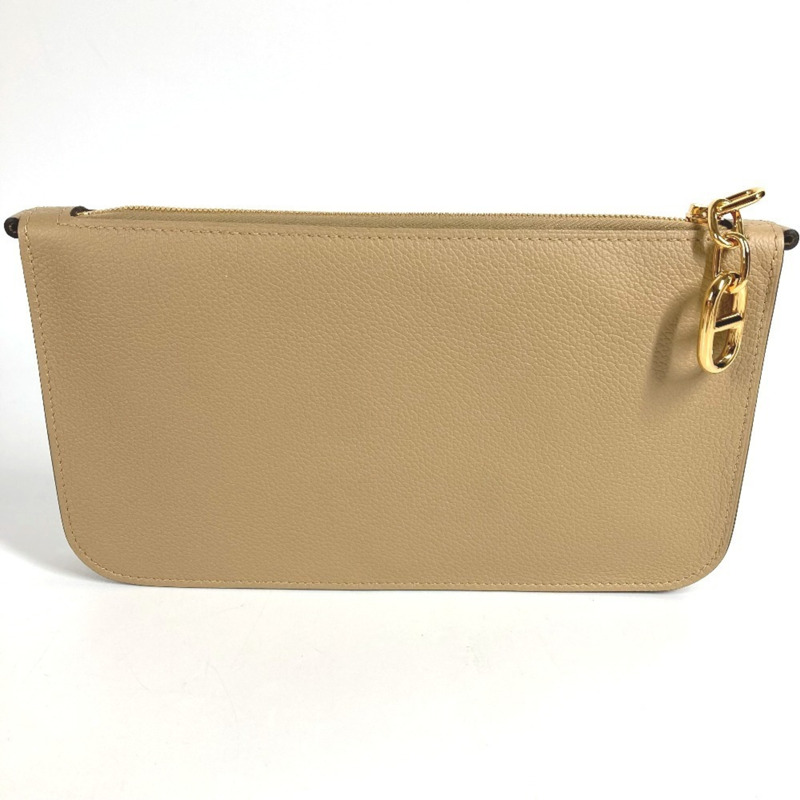 愛馬仕 Zip Ango To Go Chaine d'Ancre 手拿包/單肩包,Evercolor 經典款,男女通用,米色,近全新-5