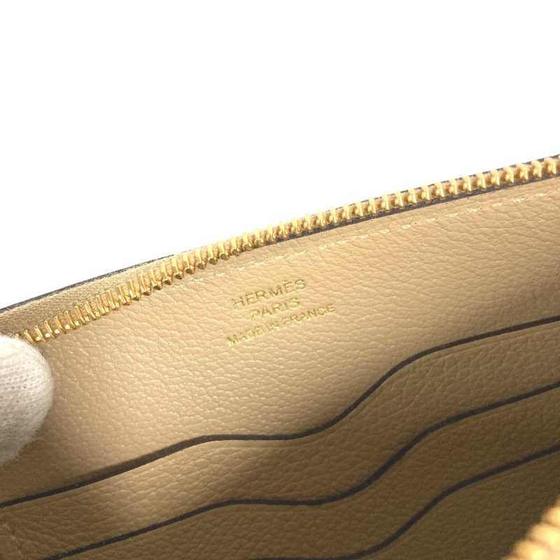 愛馬仕 Zip Ango To Go Chaine d'Ancre 手拿包/單肩包,Evercolor 經典款,男女通用,米色,近全新-8