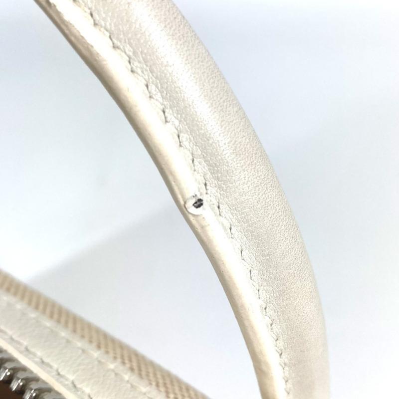 愛馬仕 Mademoiselle Polochon 迷你波士頓包，H 帆布皮革，米色，女士-10