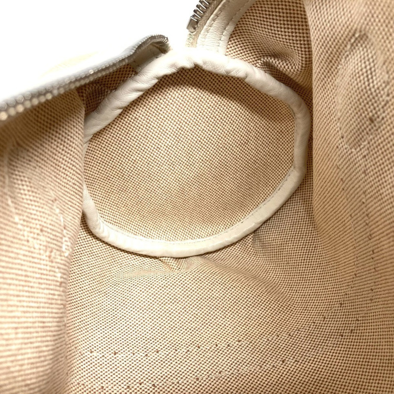 愛馬仕 Mademoiselle Polochon 迷你波士頓包，H 帆布皮革，米色，女士-13