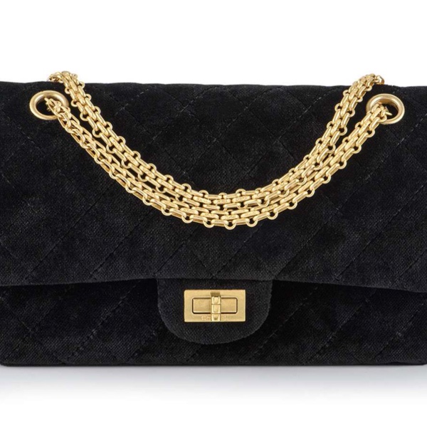 Chanel香奈兒-羊皮絨面鏈條包-4