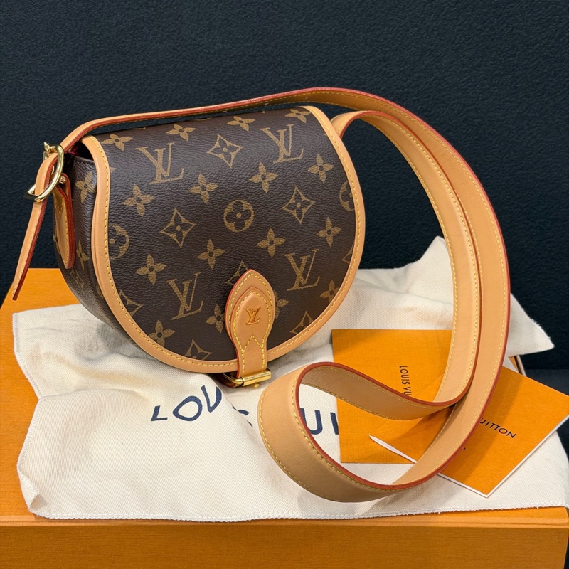 98新LV Tambourine 老花馬鞍包/小豬包 配件：塵袋-5