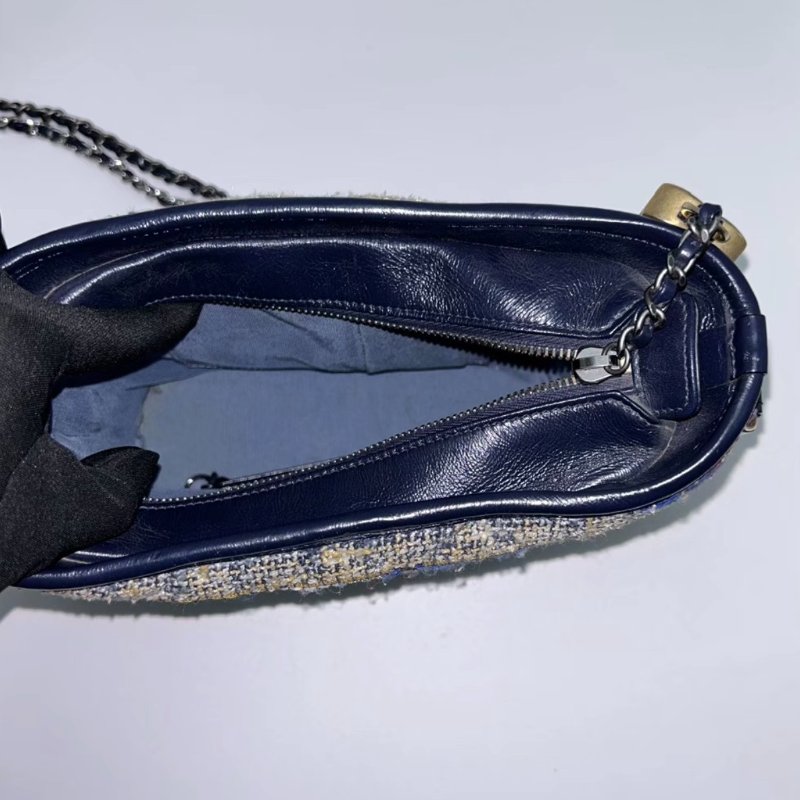 CHANEL流浪小號毛呢編織鏈條包20*14*7 98新配件保卡塵袋-2