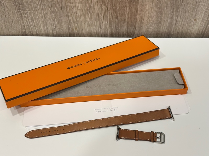 Hermes Apple Watch 38mm 金棕色 douole tour錶帶-3