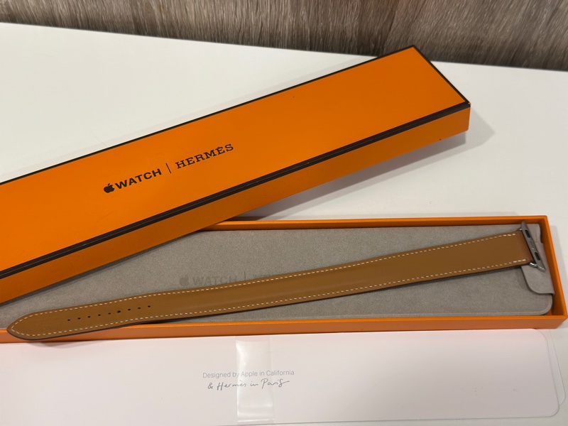 Hermes Apple Watch 38mm 金棕色 douole tour錶帶-5
