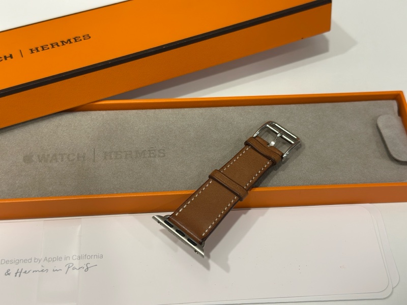 Hermes Apple Watch 38mm 金棕色 douole tour錶帶-8