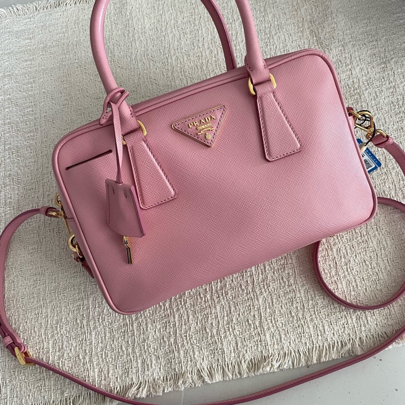 97新Prada普拉達plume櫻花粉小號 25-1