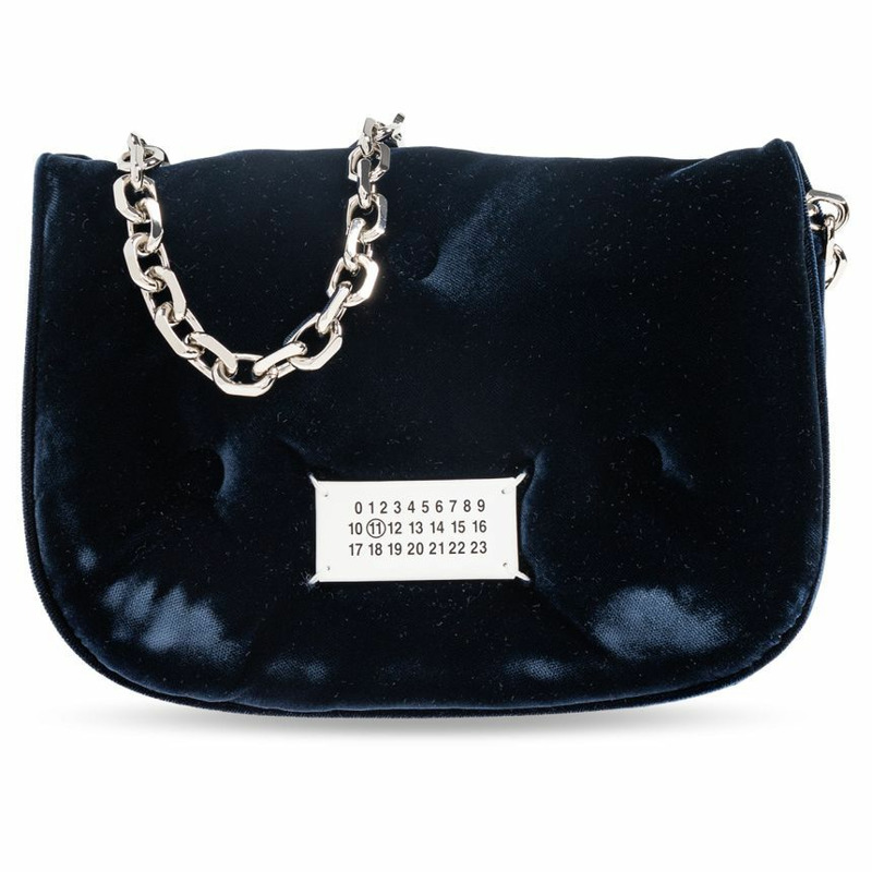 MAISON MARGIELA Glam Slam Flap 小號肩斜背包 深藍色-0
