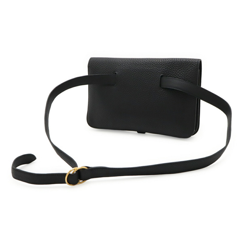 愛馬仕 Dogon Poche 腰包/手拿包，Togo 皮革，黑色，F 字樣-2