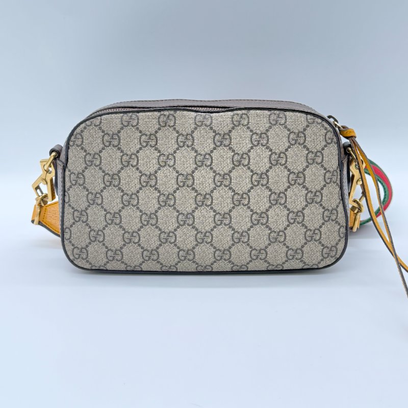 Gucci 古馳 Neo Vintage GG Supreme  經典虎頭紅綠織帶 米色 棕色 帆布 皮革 斜掛包 信差包-4