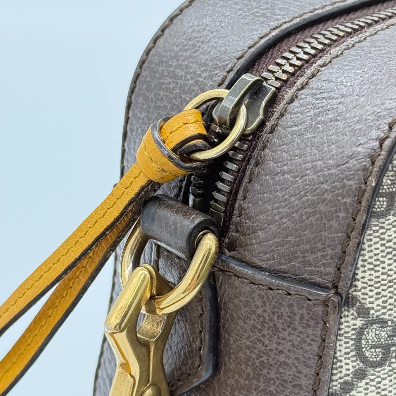 Gucci 古馳 Neo Vintage GG Supreme  經典虎頭紅綠織帶 米色 棕色 帆布 皮革 斜掛包 信差包-7