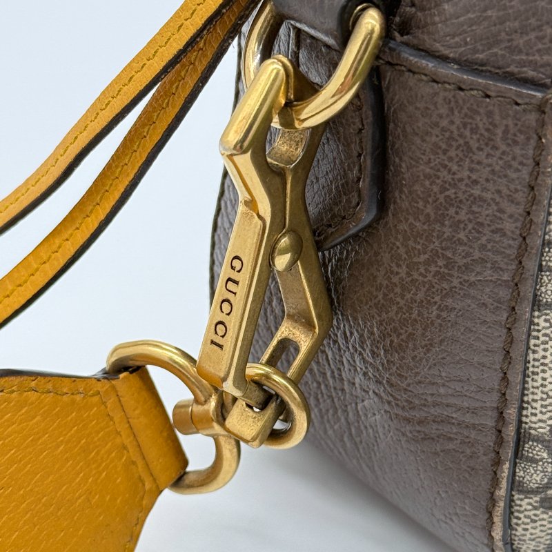 Gucci 古馳 Neo Vintage GG Supreme  經典虎頭紅綠織帶 米色 棕色 帆布 皮革 斜掛包 信差包-8