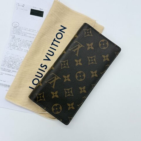 Louis Vuitton 路易威登 Brazza  經典老花 棕色 帆布 雙折零錢長夾