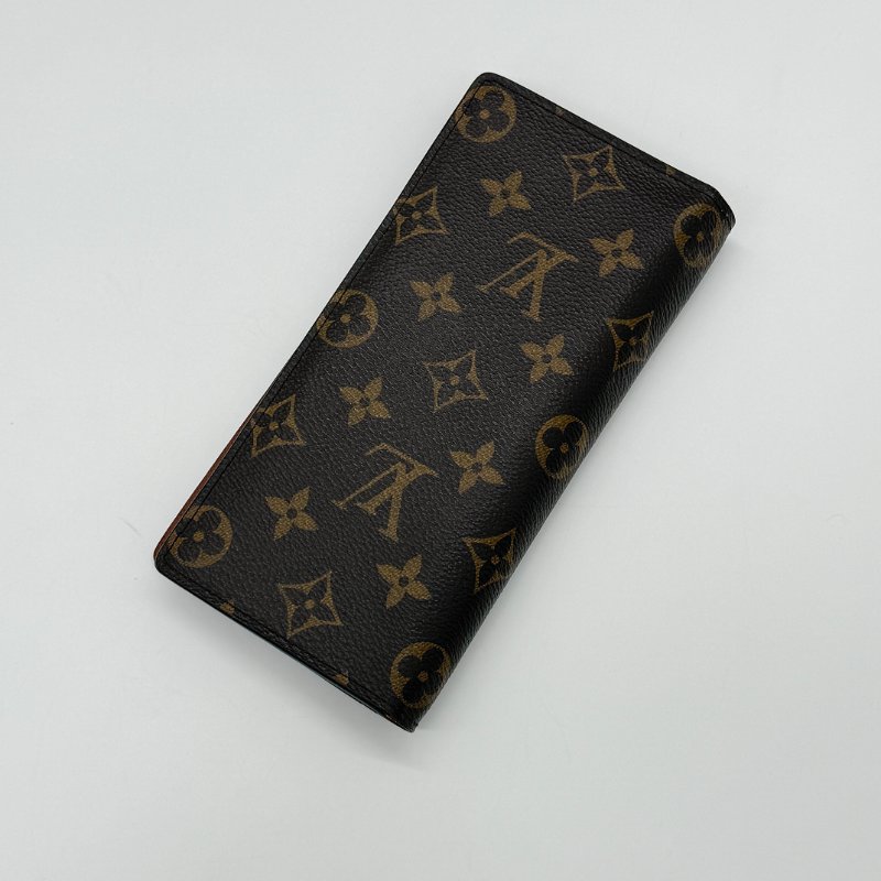 Louis Vuitton 路易威登 Brazza 經典老花 棕色 帆布 雙折零錢長夾-2