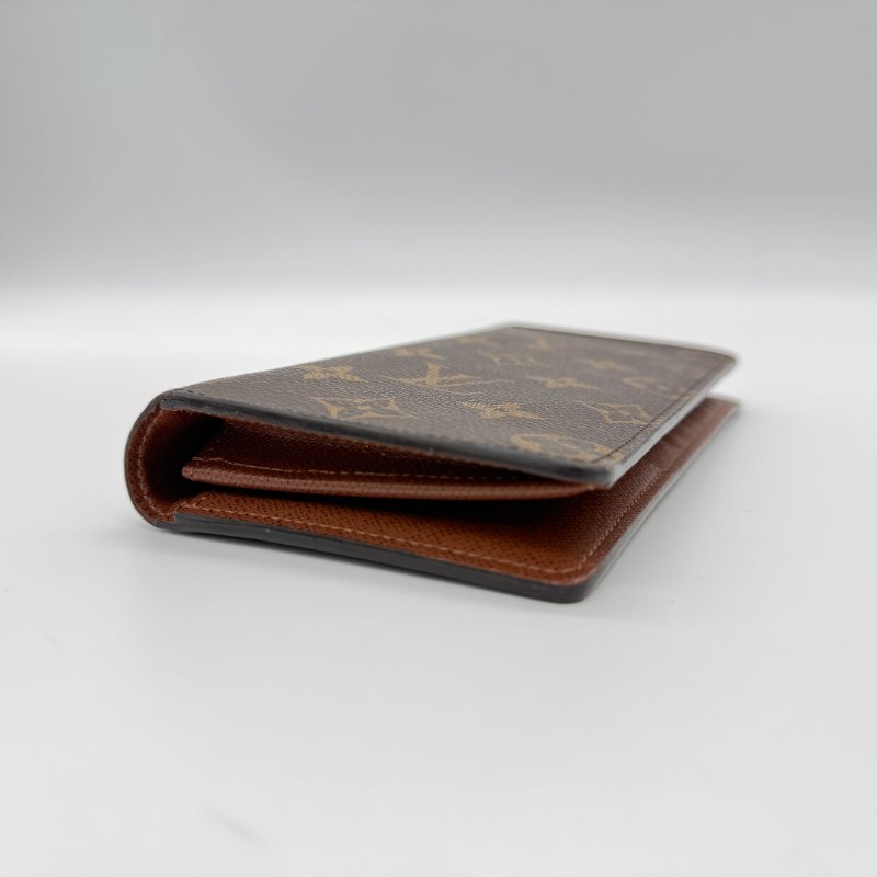 Louis Vuitton 路易威登 Brazza 經典老花 棕色 帆布 雙折零錢長夾-4